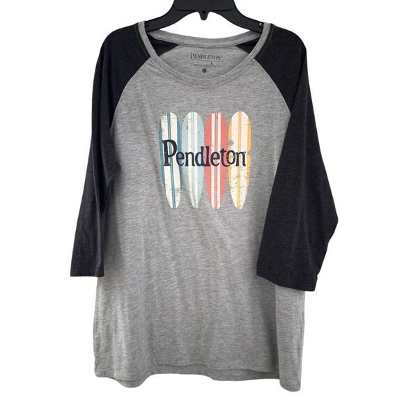 Pendleton Surfboard 3/4 Sleeve Tshirt Women’s Size‎ L - Picture 1 of 7